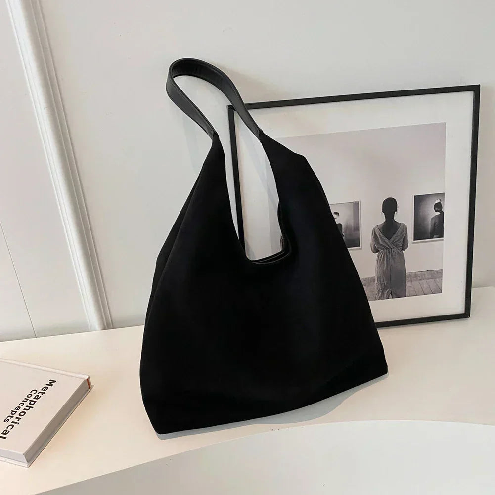 Street-wave Tote Bag Minimalist Cognac Suede Versatile For Everyday Women And Professionals