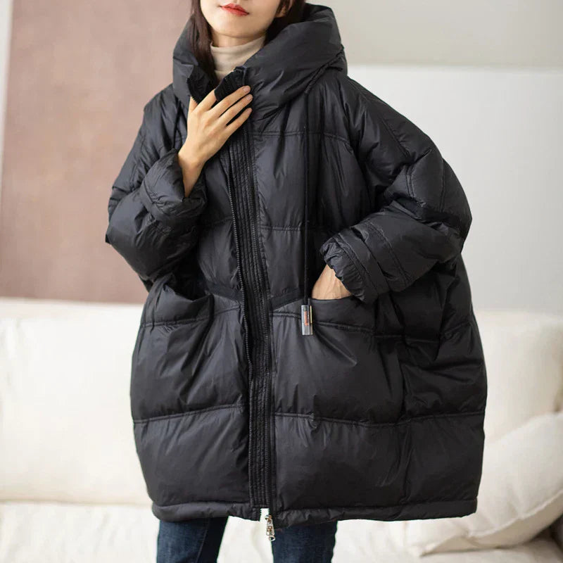 Street-Wave Winter Oversized Down Hooded Jacket For Women Warmth And Style Ultimate Comfort