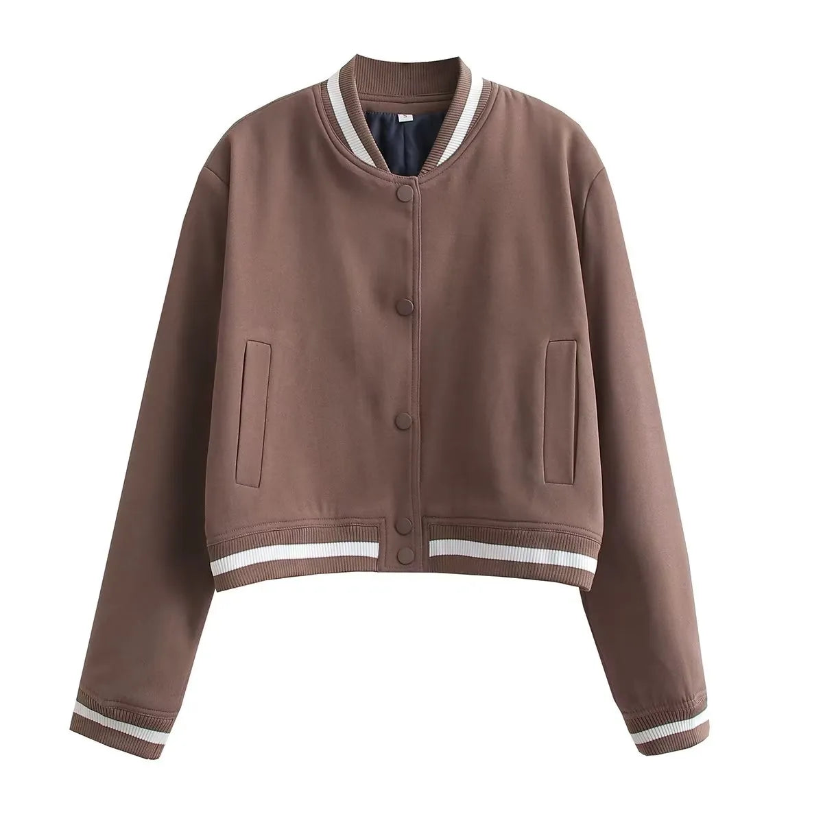 Street Wave Women's Bomber Jacket With Sleeves, Soft Breathable Polyester, Elegant Everyday Style
