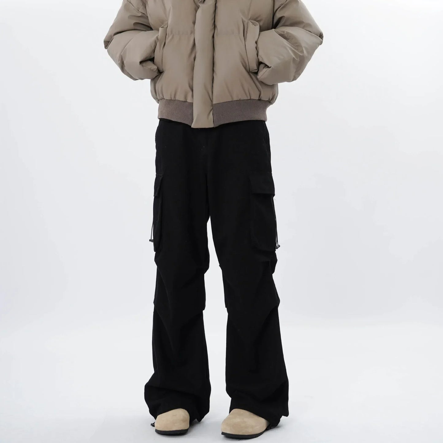 Street-Wave Carpenter Work Pants - Relaxed Baggy Fit With Slight Flare Hem In Deep Seasonal Tones Soft Durable Cotton Blend
