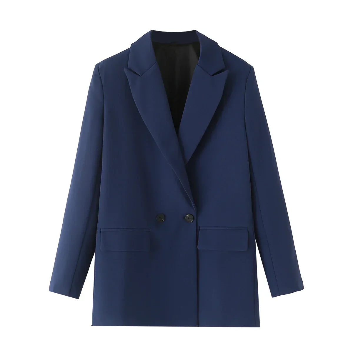 Street-Wave Blazer Coat For Modern Professionals, Timeless Elegance, Warm Polyester, Practical Pocket