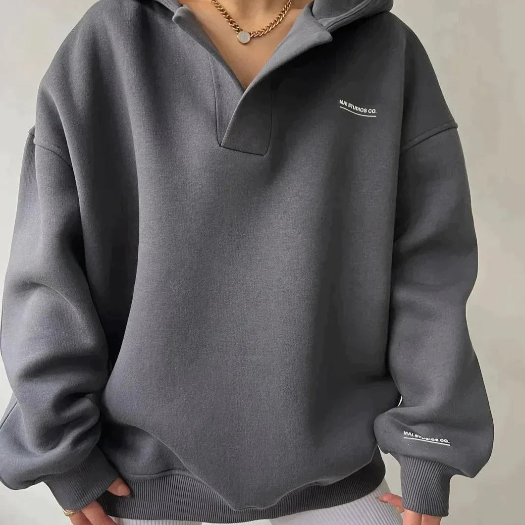 Street-wave Merino Wool Hoodie Pullover With Fluffy Merino Wool Lining For Fashion Lovers