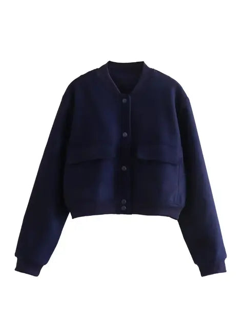 Street Wave Casual Womens Hip Jacket With Pockets For Spring And Summer Comfort And Style