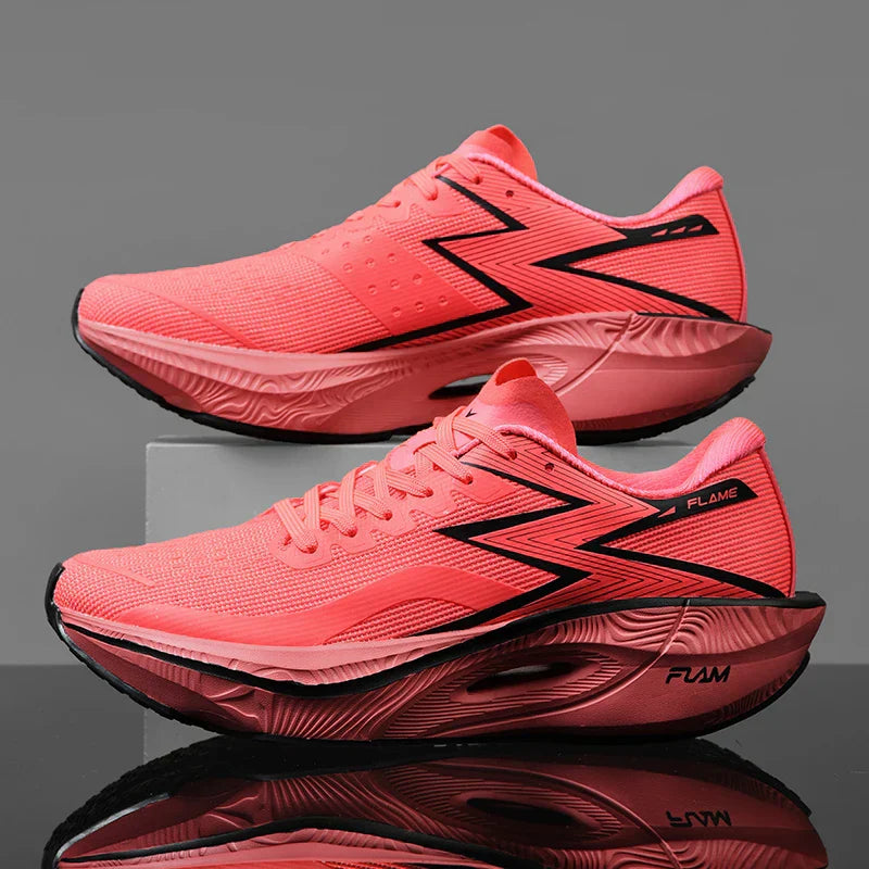 Street-Wave Xcelerate V2 Running Sneakers With Carbon Plating Lightweight Moisture Wicking Mesh And Shock Absorbing Sole