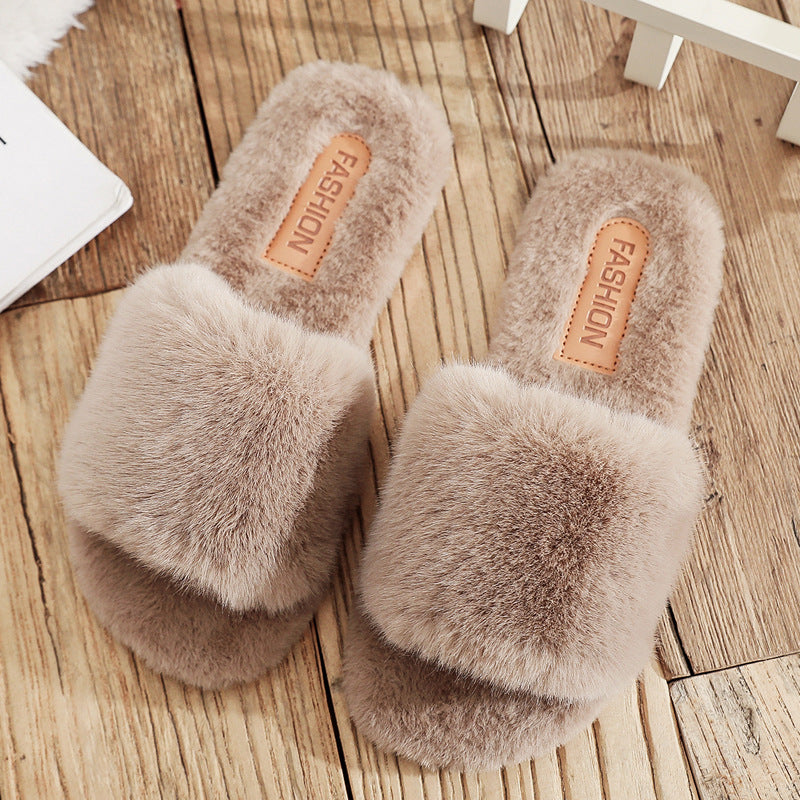 Street-Wave Orthopedic Slippers For Women Plush Fur Comfort Warm Indoor Shoes Everyday