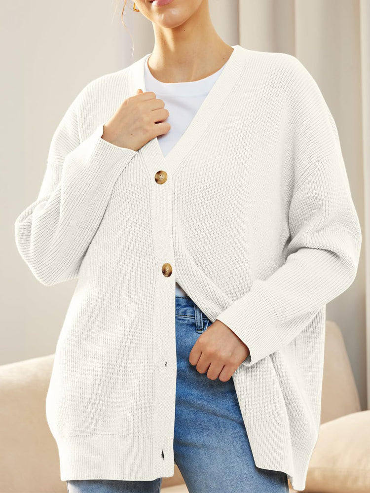 Street-Wave Cardigan For Women Cozy Knit Longline Relaxed Fit Everyday Style Casual