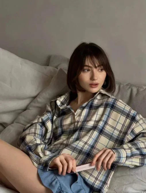 Street-wave Classic Plaid Flannel Shirt Cotton Soft Comfort Timeless Everyday Essential for Men and Women