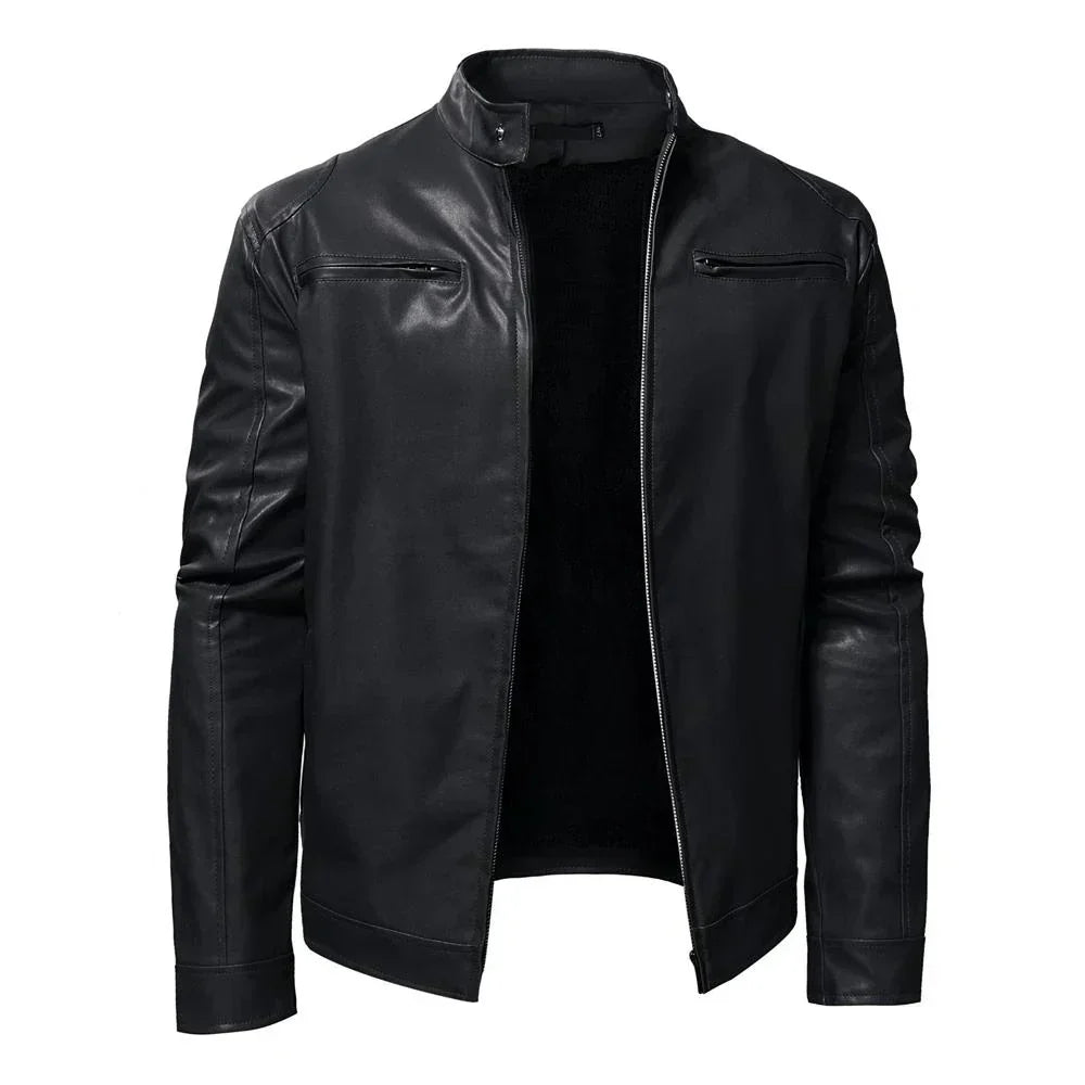 Street Wave Timeless Leather Jacket With Biker Charm For Men Iconic Rocker Style