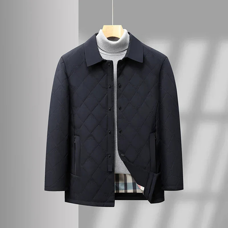 Street-wave Quilted Lightweight Jacket For Men Comfortable Everyday Outerwear With Modern Minimalist Style