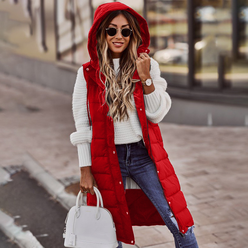 Puffer Vest Streetwave Oversized Hooded Quilted Insulated For Women Warmth And Style