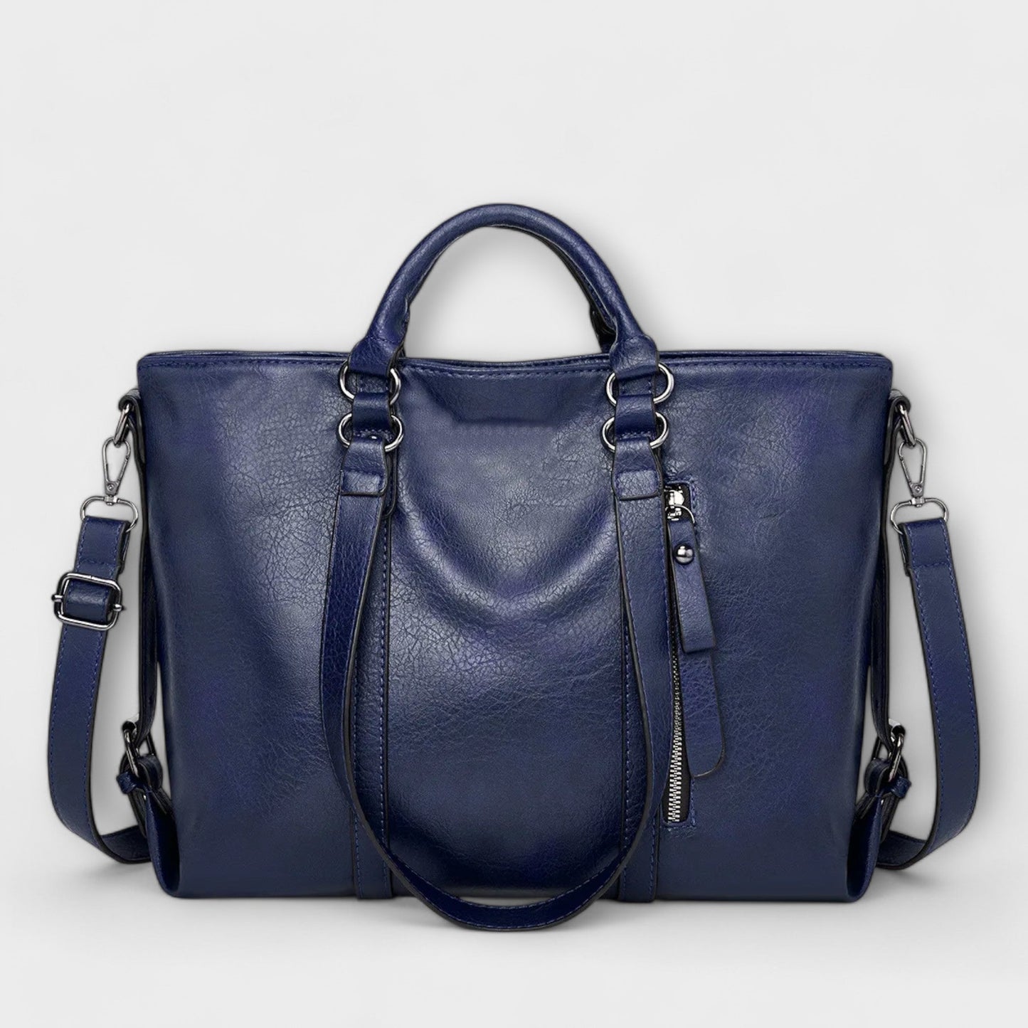 Women's Handbag with Structured Design and Functional Pockets