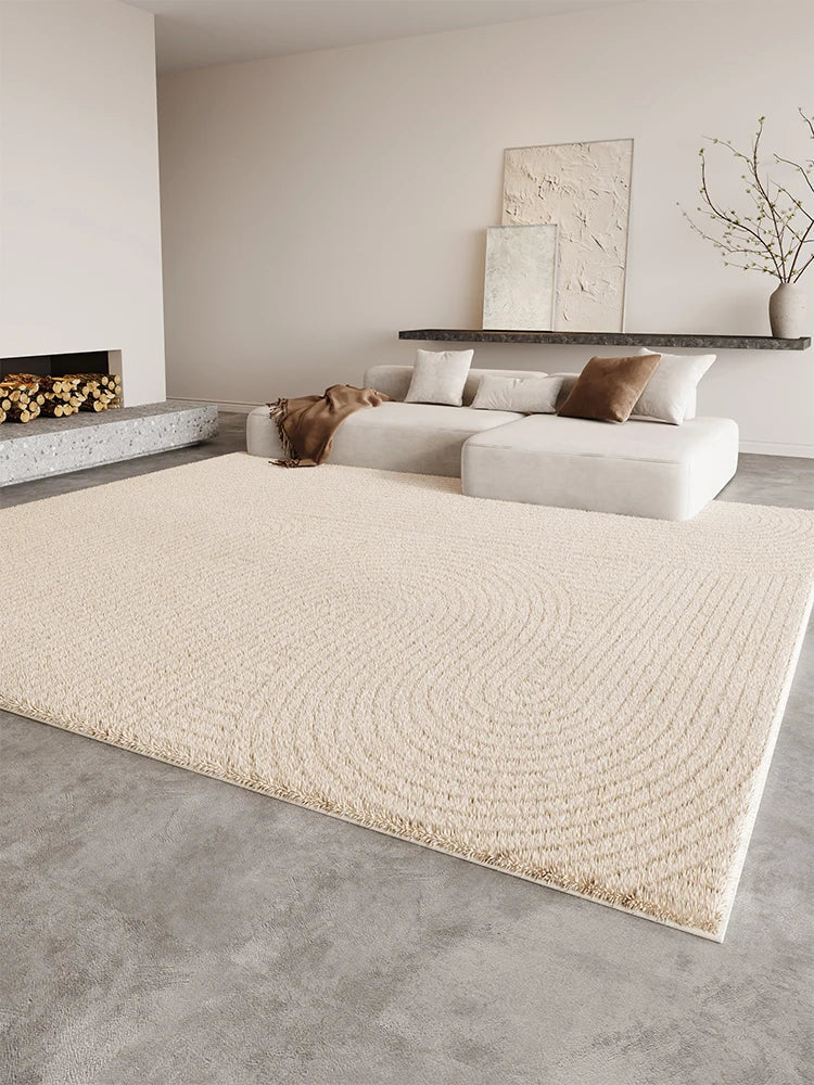 Eprolo Cream Fluffy Cloakroom Rug Non Slip Plush Homeowners