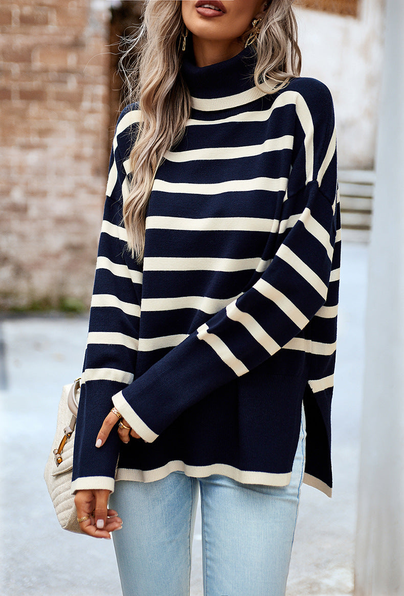 Streetwave Womens Sweater Cozy Striped Pullover Rena Knit For Autumn Winter Warmth