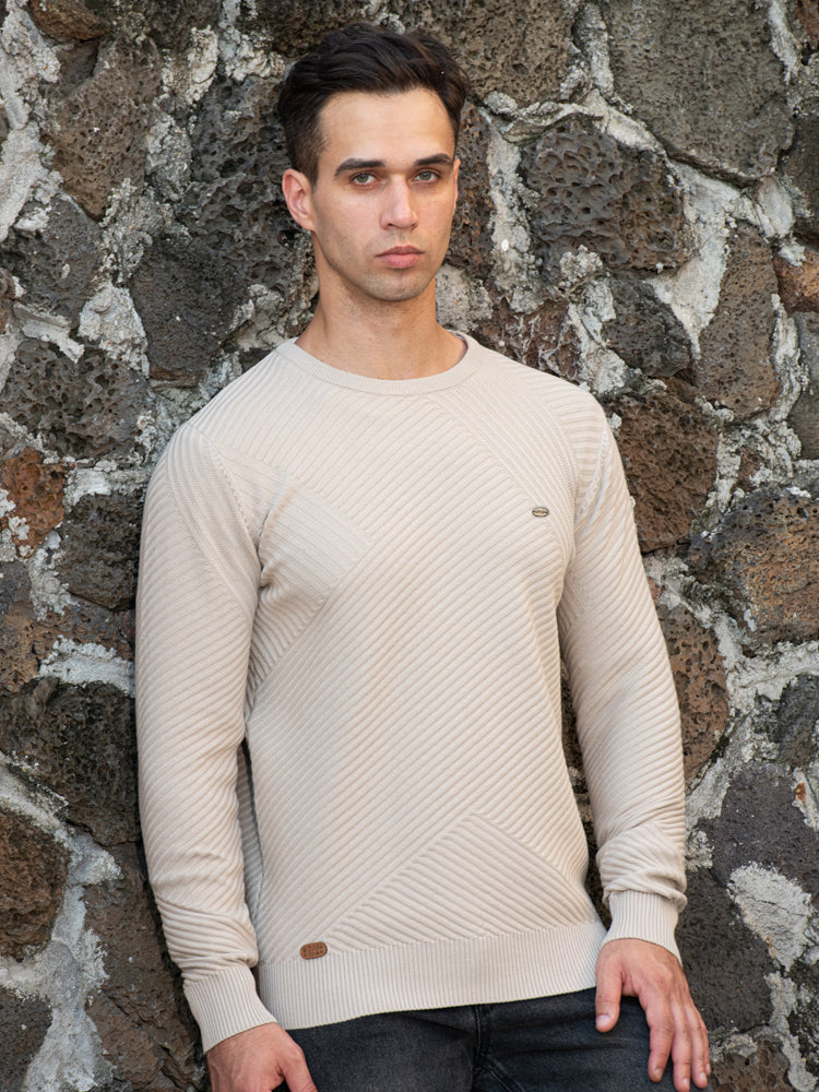 Street Wave Mens Pullover Knit Sweater Warmth Retention Durable Outer Layer For Cold Weather