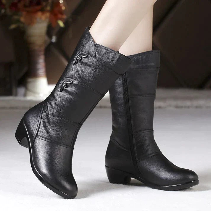 Street Wave Women Winter Boots With Orthopedic Support PU Leather Anti Slip Sole For Urban Outdoor Wear