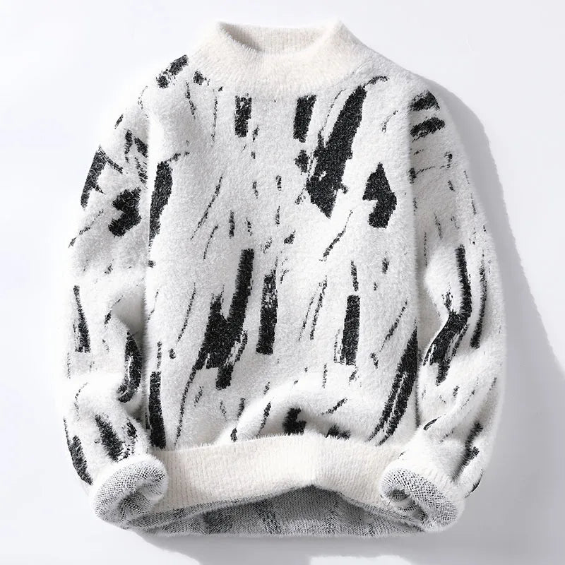 Street-Wave Abstract Knit Cardigan Soft Cozy Versatile Everyday Wear For Women Premium