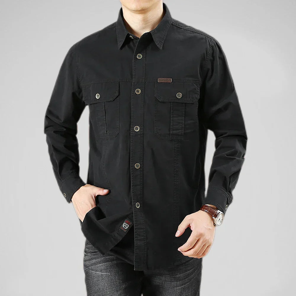 Street Wave Gavin Mens Durable Utility Shirt With Pockets