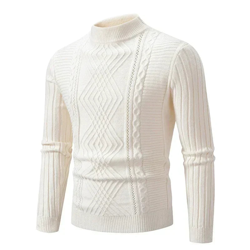 Street Wave Textured Knit Sweater Soft Warm Classic Yet Modern For Everyday And Festive Wear