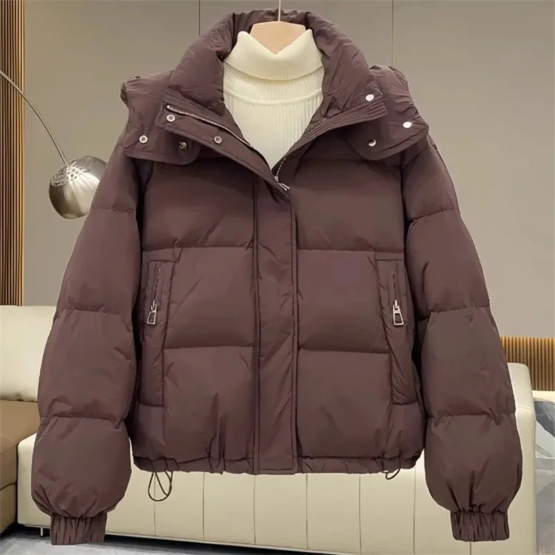 Street Wave Women Puffer Jacket Cozy Cotton Warmth For Winter Stylish Comfort Casual Everyday
