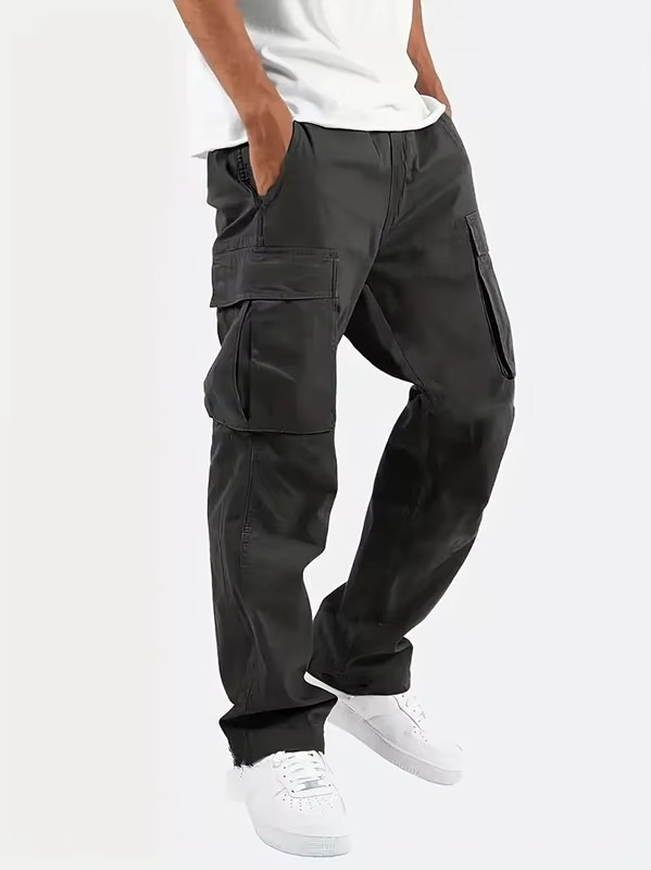 Street-Wave Men's Relaxed Fit Cargo Jogger Pants With Drawstring Waist For Everyday Comfort