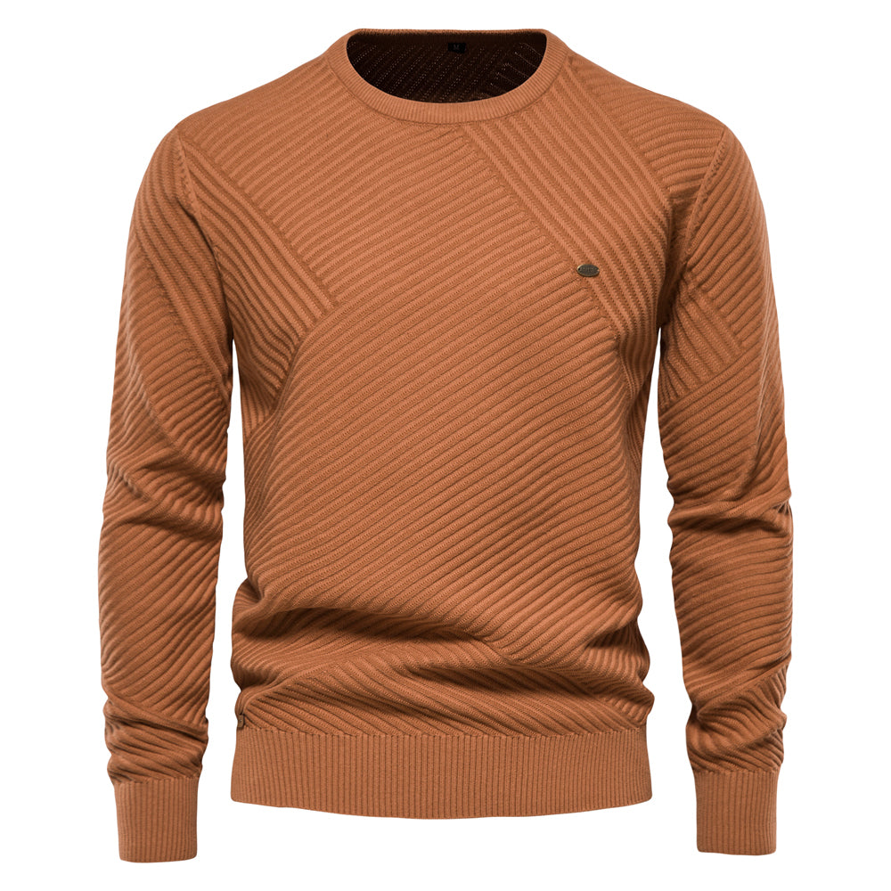 Street Wave Mens Pullover Knit Sweater Warmth Retention Durable Outer Layer For Cold Weather