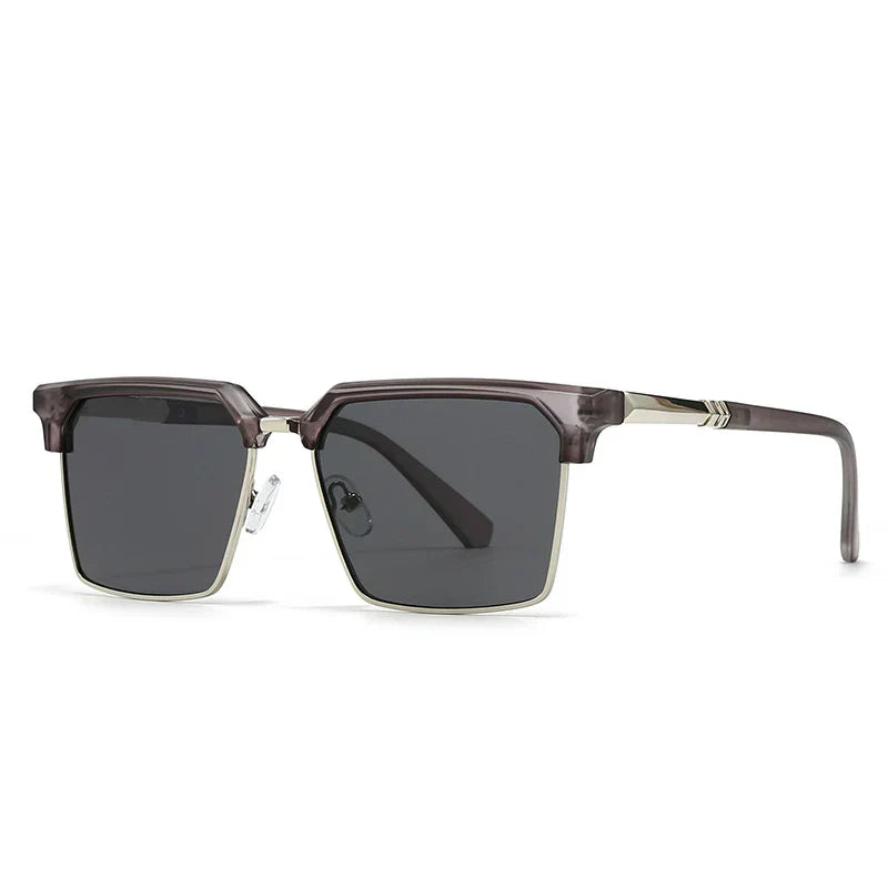 Street-Wave Verve Retro Gradient Sunglasses With Gold Tone Accents UV400 Protection Unisex Square Frames