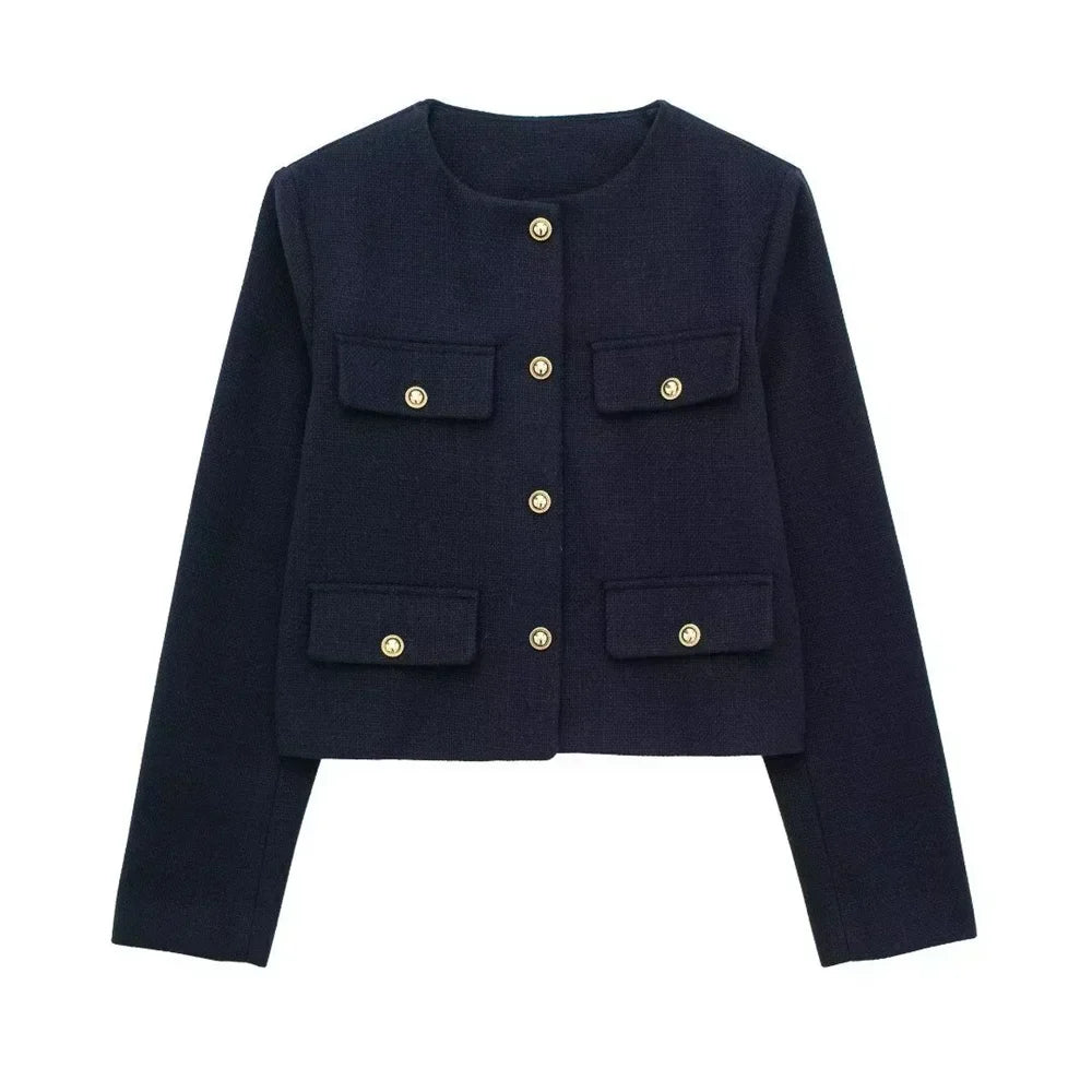 Street-Wave Short Blazer Tailored Fit Chic Women