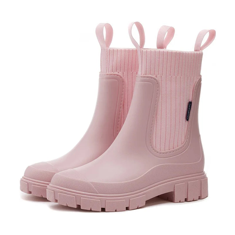 Street-wave Waterproof Ankle Boots For Women With Chunky Sole Modern Durable Style