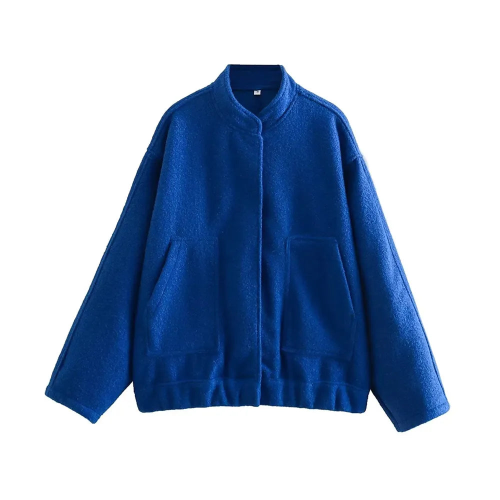 Street Wave Avelena Vintage Bomber Jacket For Women Soft Fleece Lined Comfort Everyday
