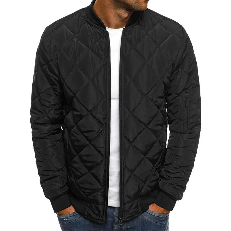 Street Wave Quilted Cotton Jacket For Men Insulated Warmth And Durable Comfort All Season Versatility