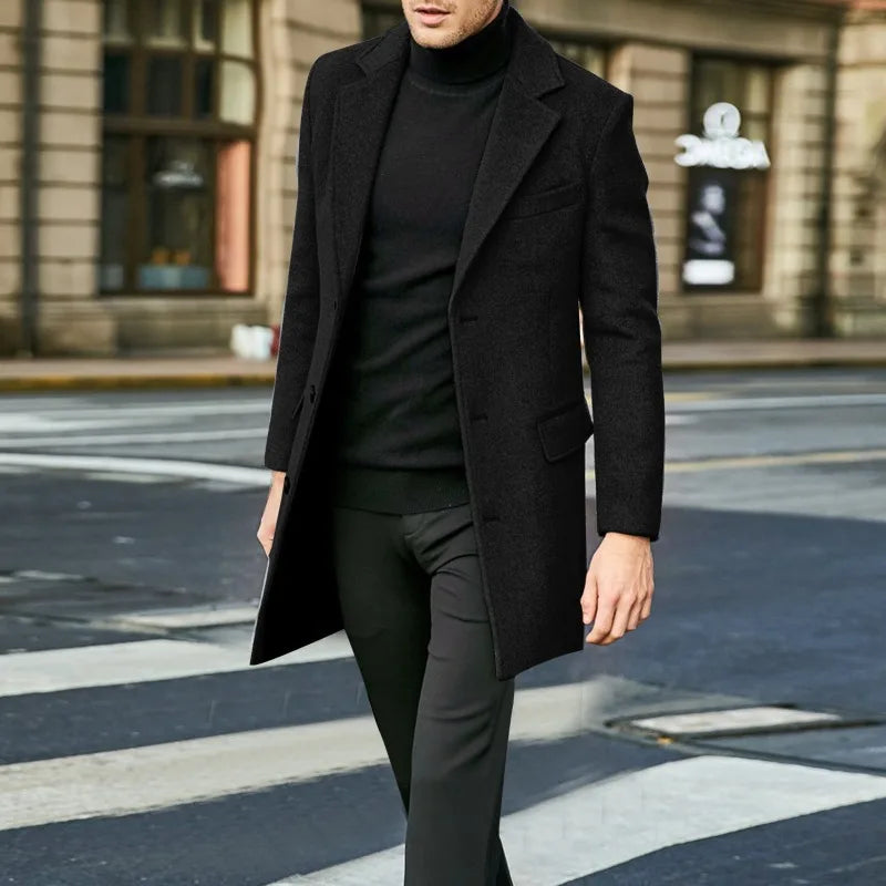 Street-wave Men's Winter Jacket Elegant Style And Warmth Classic Coat For Modern Men