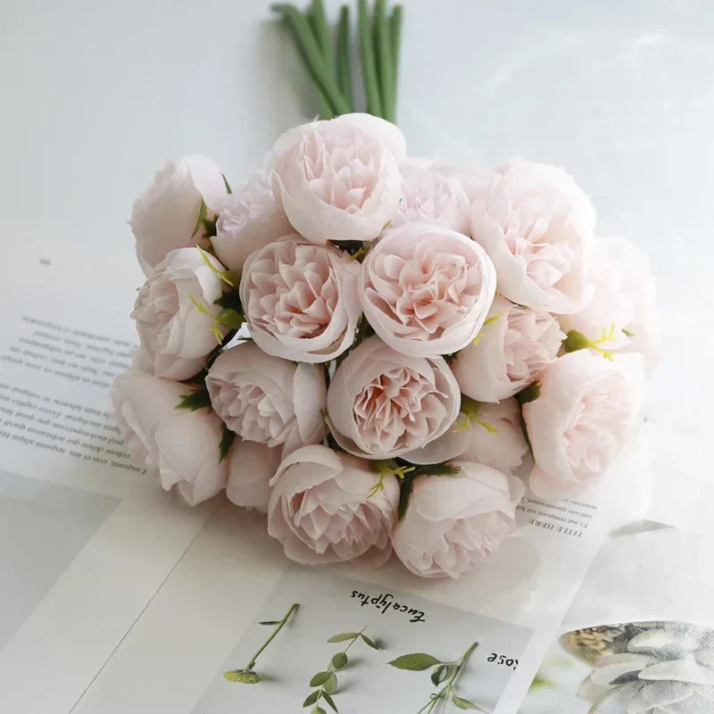 Tranquility Silk Floral Peony Bouquet