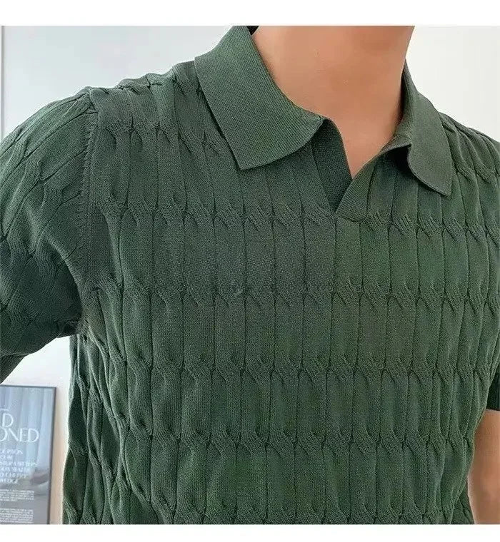 Slim Fit Polo Shirt Street-Wave Unisex Breathable Knit