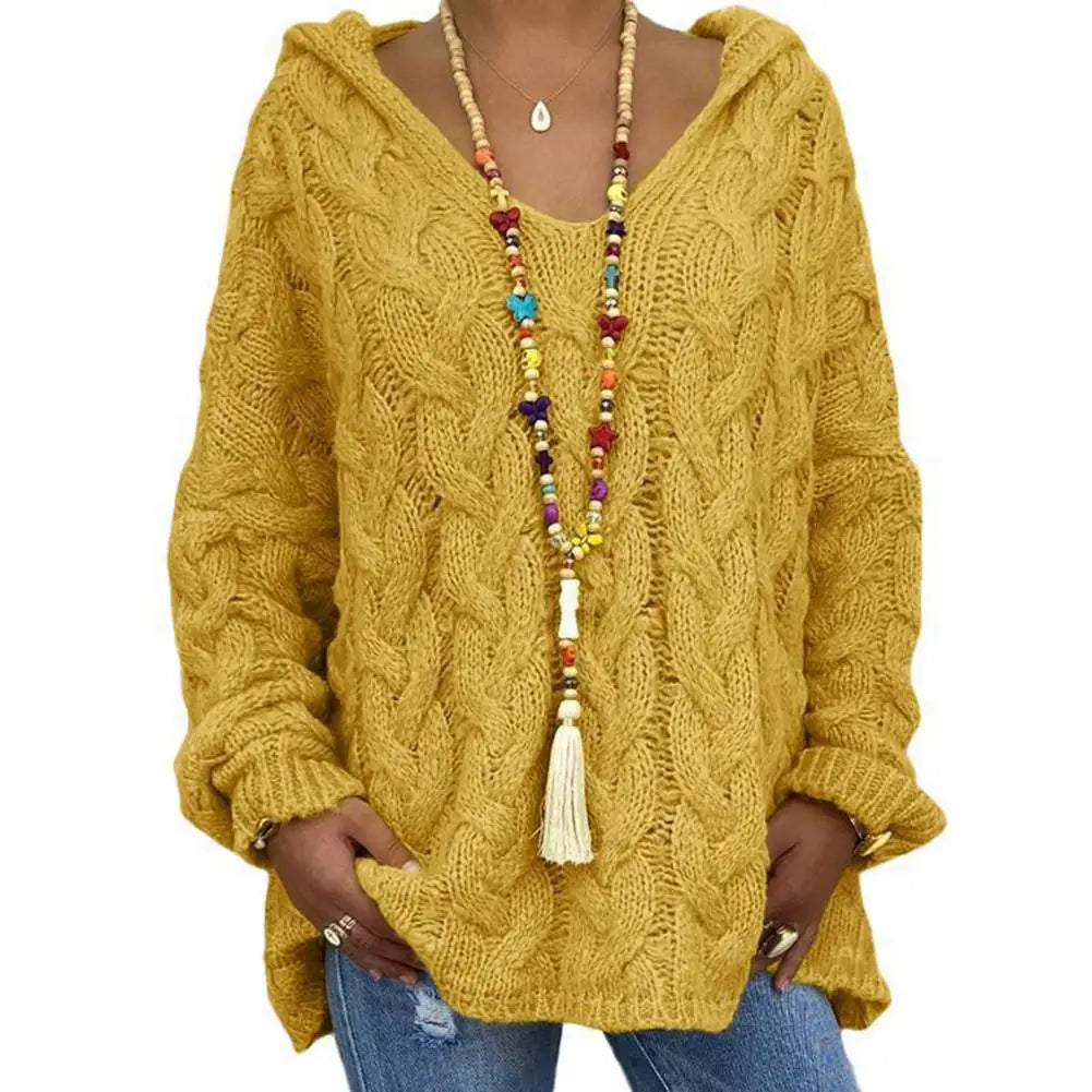 Street-wave Oversize Cable Knit Pullover Soft Cozy Everyday Comfort for Women and Men