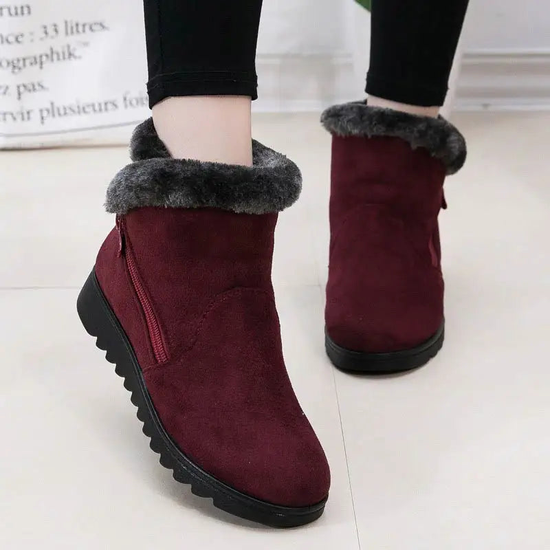 Streetwave Plush Winter Boots For Women Warm Fur Lined Non Slip Sole Cozy Comfort