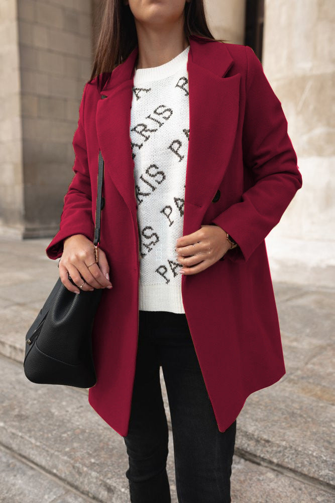 Street-Wave Women's Classic Turtleneck Coat For Warmth And Elegant Everyday Style