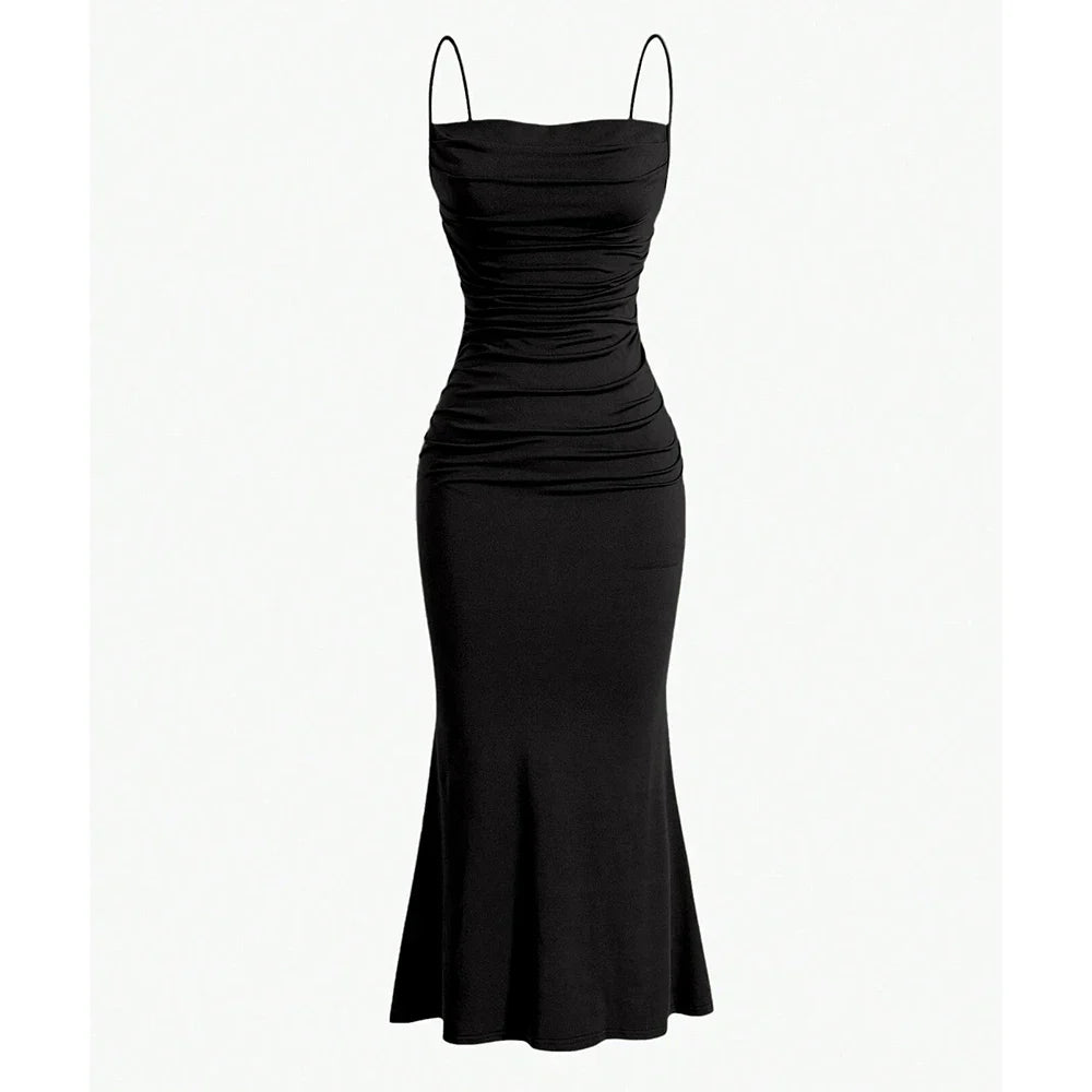 Street Wave Anna Draped Maxi Dress With Flattering Stretch For Petite Women