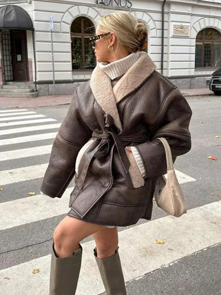 Street-Wave Faux Fur Coat For Modern Women Luxurious Warmth And Effortless Everyday Style