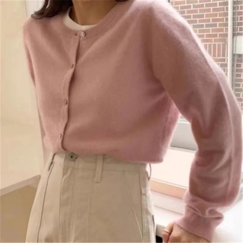 Street-Wave Cozy Front-Opening Cardigan For Women Soft Knit Effortless Style Everyday