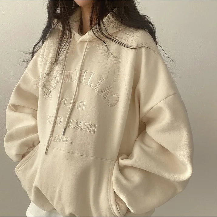 Oversized Hoodie For Women With Embroidery By Street-wave Cozy Comfortable Everyday Wear