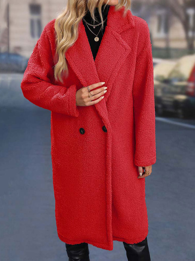 Street Wave Faux Leather Coat For Women Cozy Winter Outerwear Lavender Purple Trendy Urban Chic