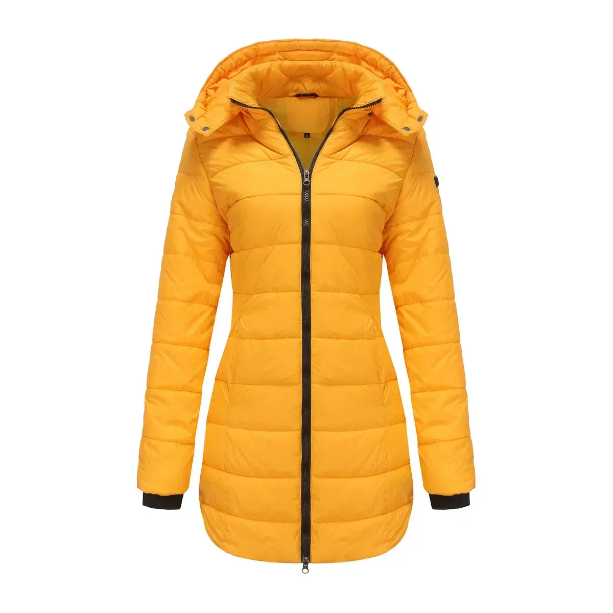Street Wave Women Winter Puffer Coat With Removable Quilted Hood Cozy Insulation
