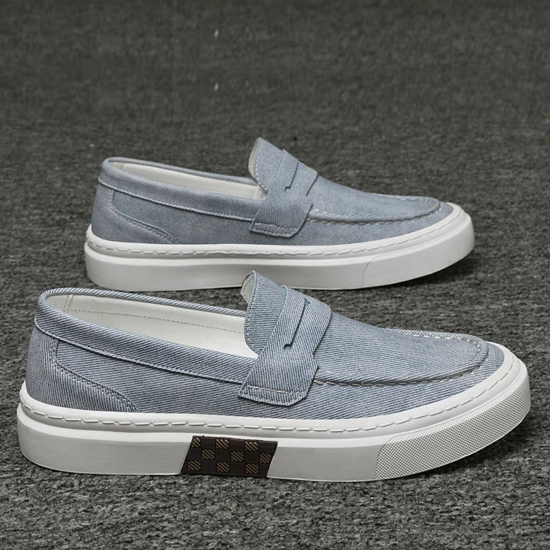TrendStep Men Leather Loafers All Day Comfort Thick Sole for Everyday Walking and Driving
