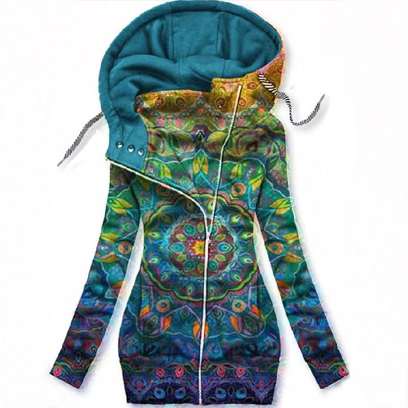 Street-wave Butterfly Print Jacket For Women Comfortable Artistic Outerwear With Colorful Butterflies And Cozy Fit