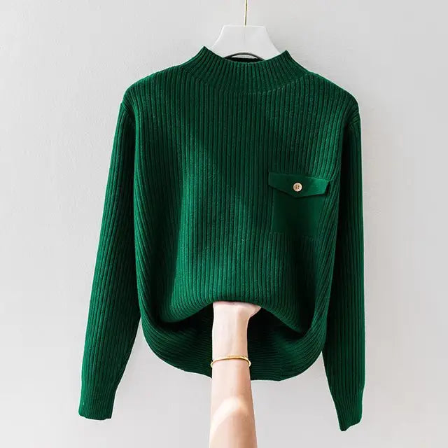 Women's Knit Pullover with Lightweight Fabric and Classic Design