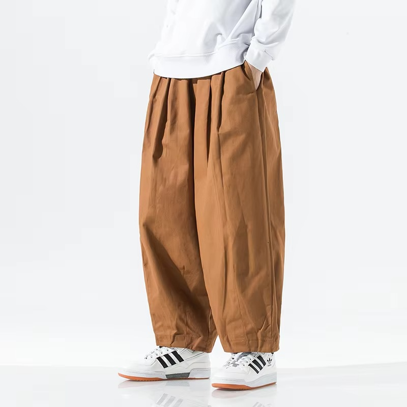 Street-Wave Men's Wide Leg Cargo Pants Relaxed Fit Casual Trousers for Everyday Freedom