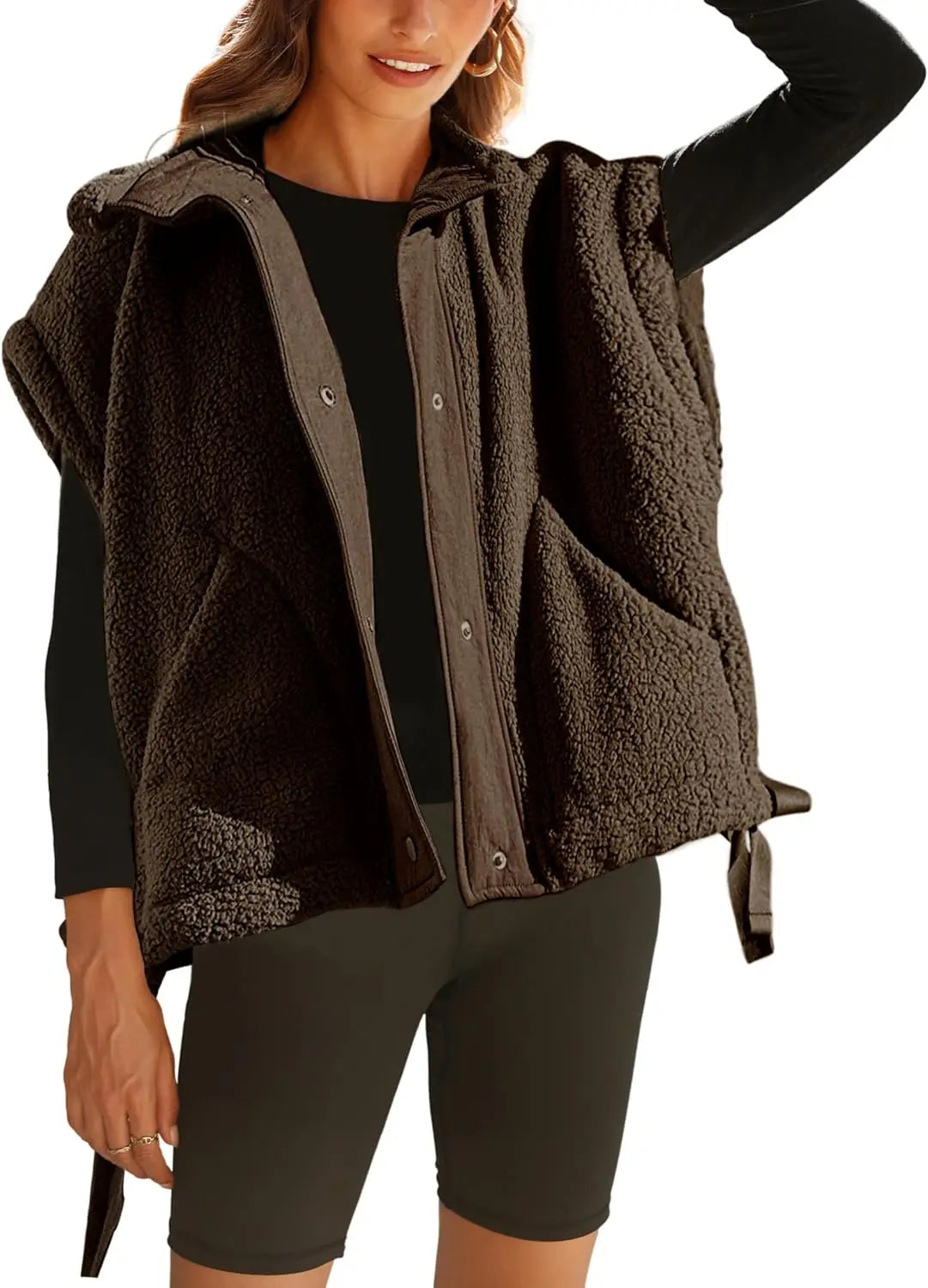 Street-Wave Michelle Sherpa Jacket Unisex Warm Layering Essential