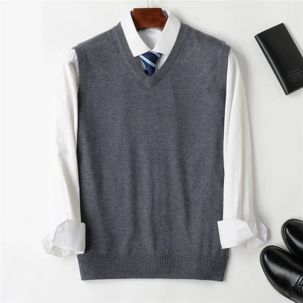 Street Wave Women's Versatile Modern Winter V Neck Sweater Vest for Chic Everyday Style and Comfort