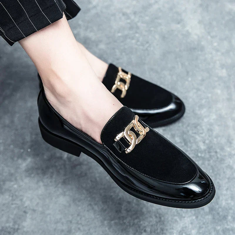 Streetwave Montecarlo Leather Loafers For Men With Gold Bit Premium Italian Design
