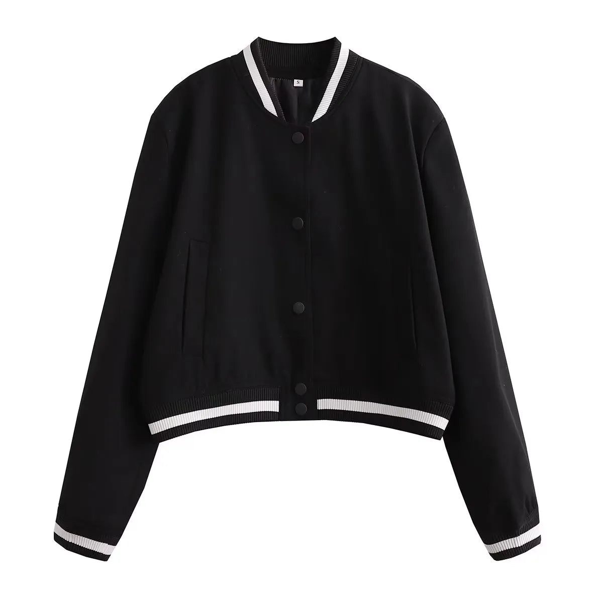Street-wave Avelena Vintage Bomber Jacket With Side Pockets For Women Classic Style And Functional Comfort